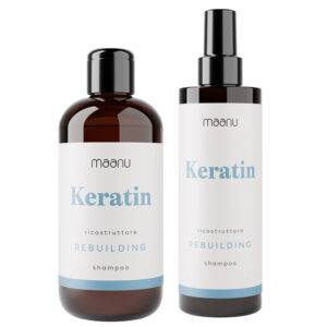 Szampon i maska bez spłukiwania regenerująca włosy Keratin Maanu 250, 200 ml