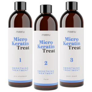 Zestaw do keratynowego prostowania włosów Micro Keratin Treat Maanu 3 x 500 ml