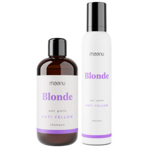 Szampon i pianka ochładzająca blond włosy Blonde Maanu 2 x 250 ml