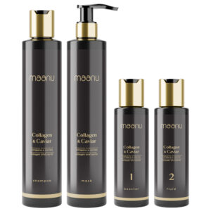 Zabieg rekonstrukcji kolagenowej włosów Collagen & Caviar Maanu 2 x 250, 2 x 100 ml